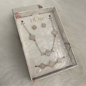 nOir brand Costume Jewelry Set, Necklace, Bracelet and Earrings